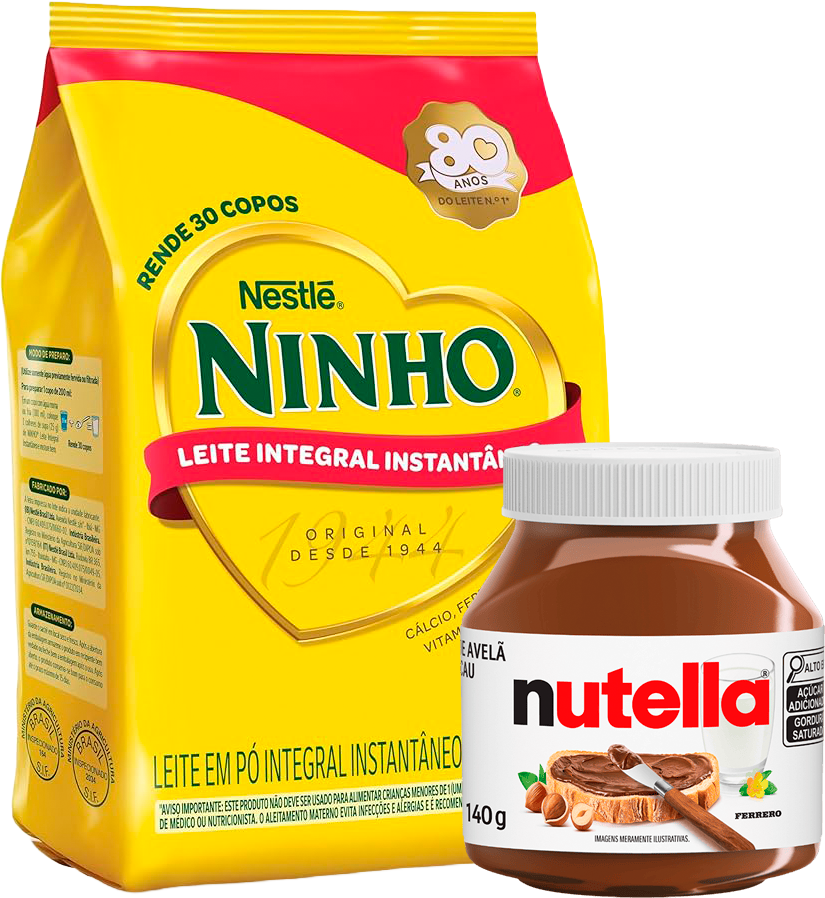 Nutella e Leite Ninho — marcas originais usadas na GiCandy